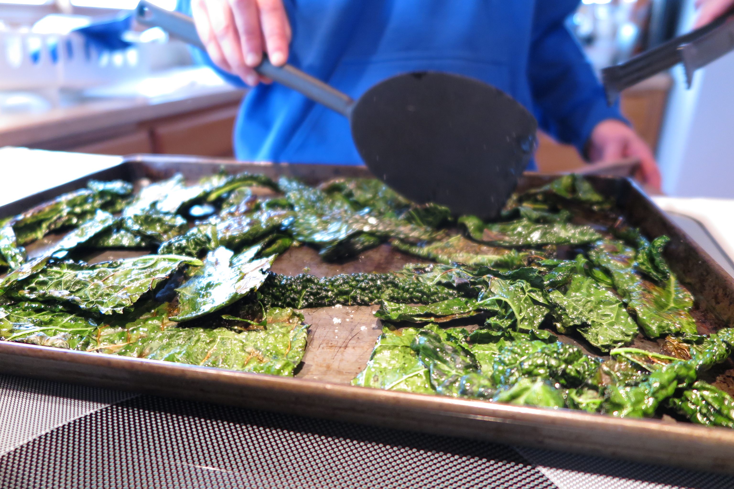 Stirring Kale Chips